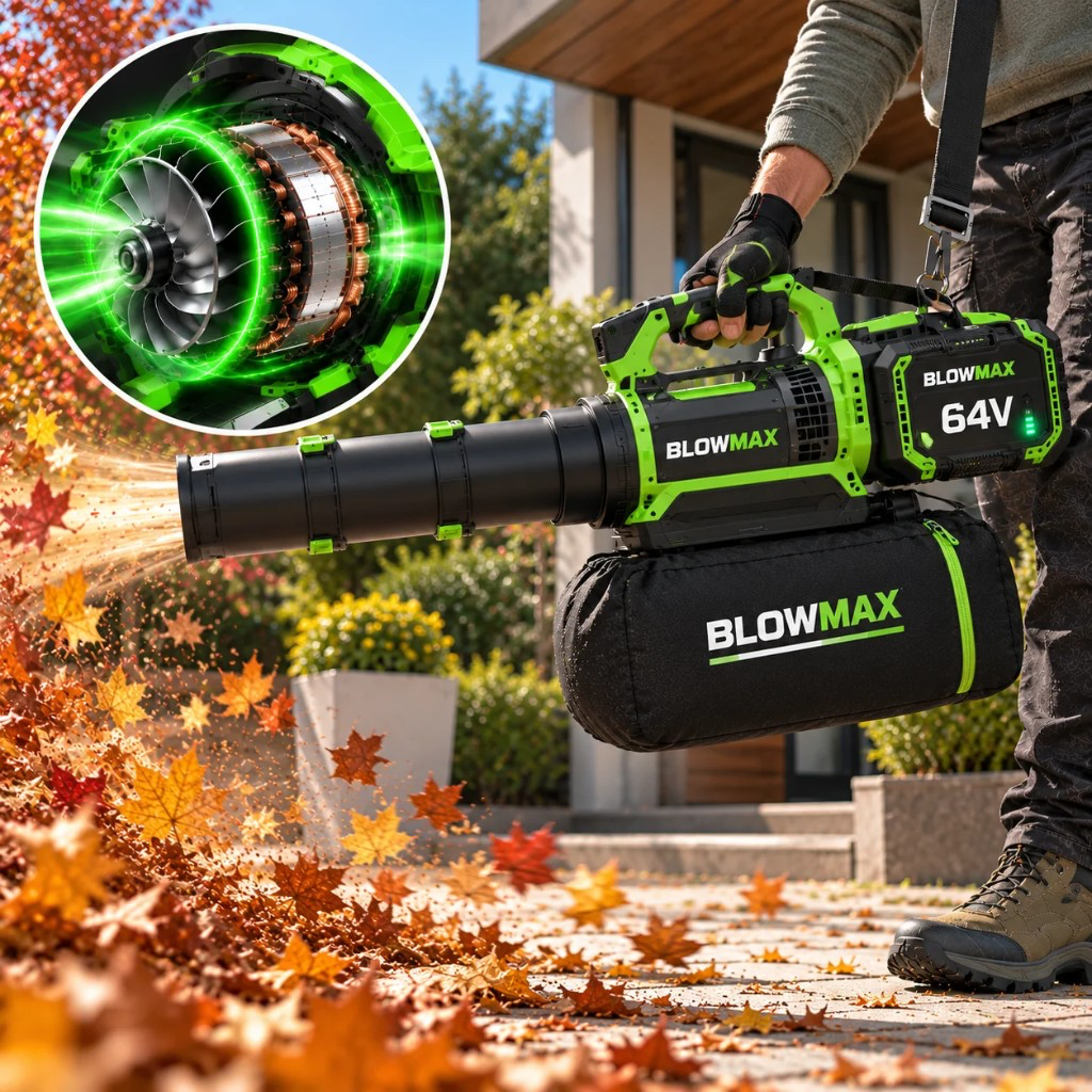 BLOWMAX motore brushless — spinta costante per foglie e residui