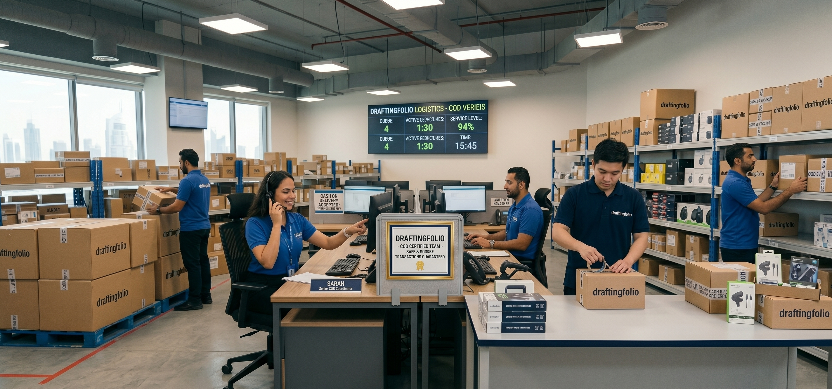 Echipa shopfindworld la lucru: call center și logistică plată la livrare